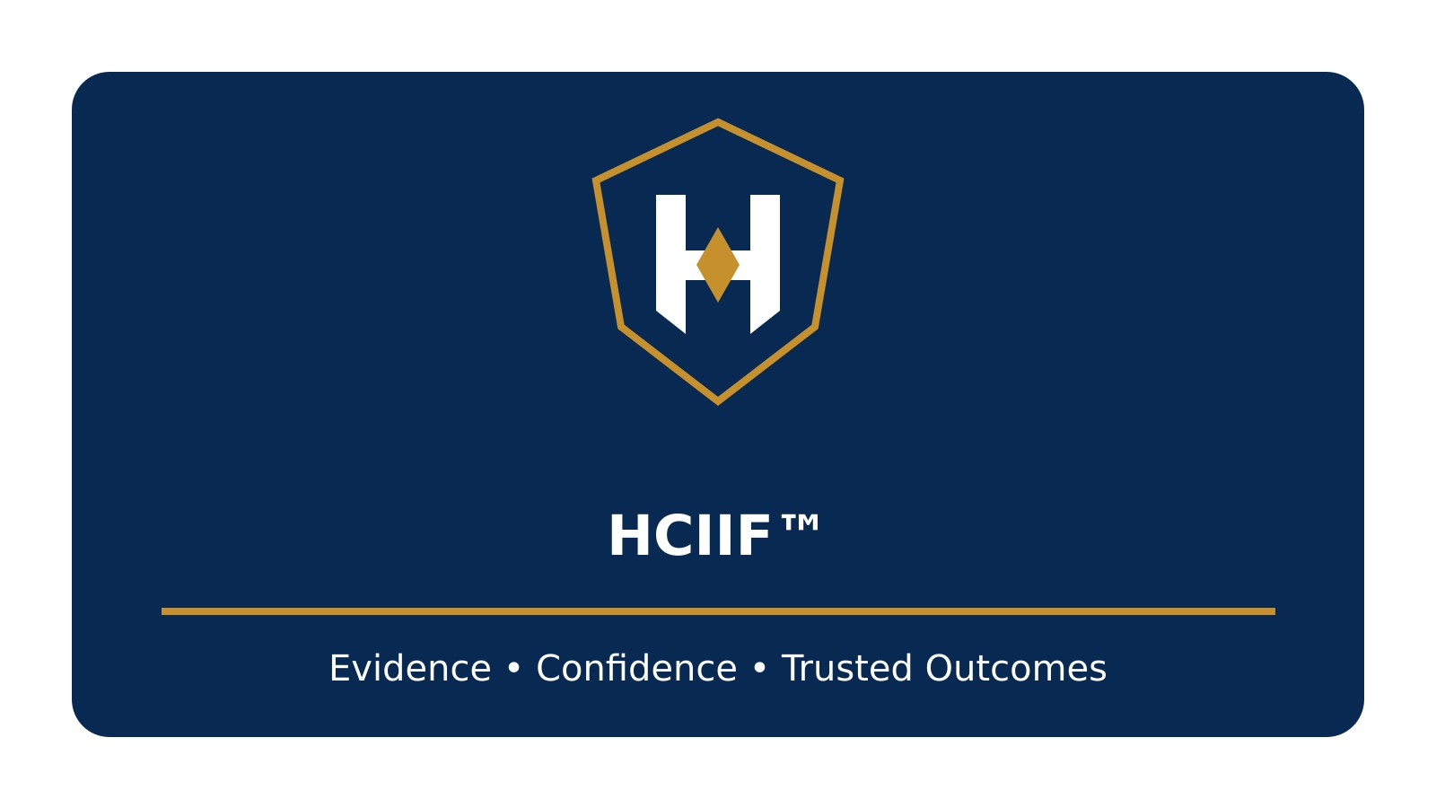 HCIIF gold shield with H monogram